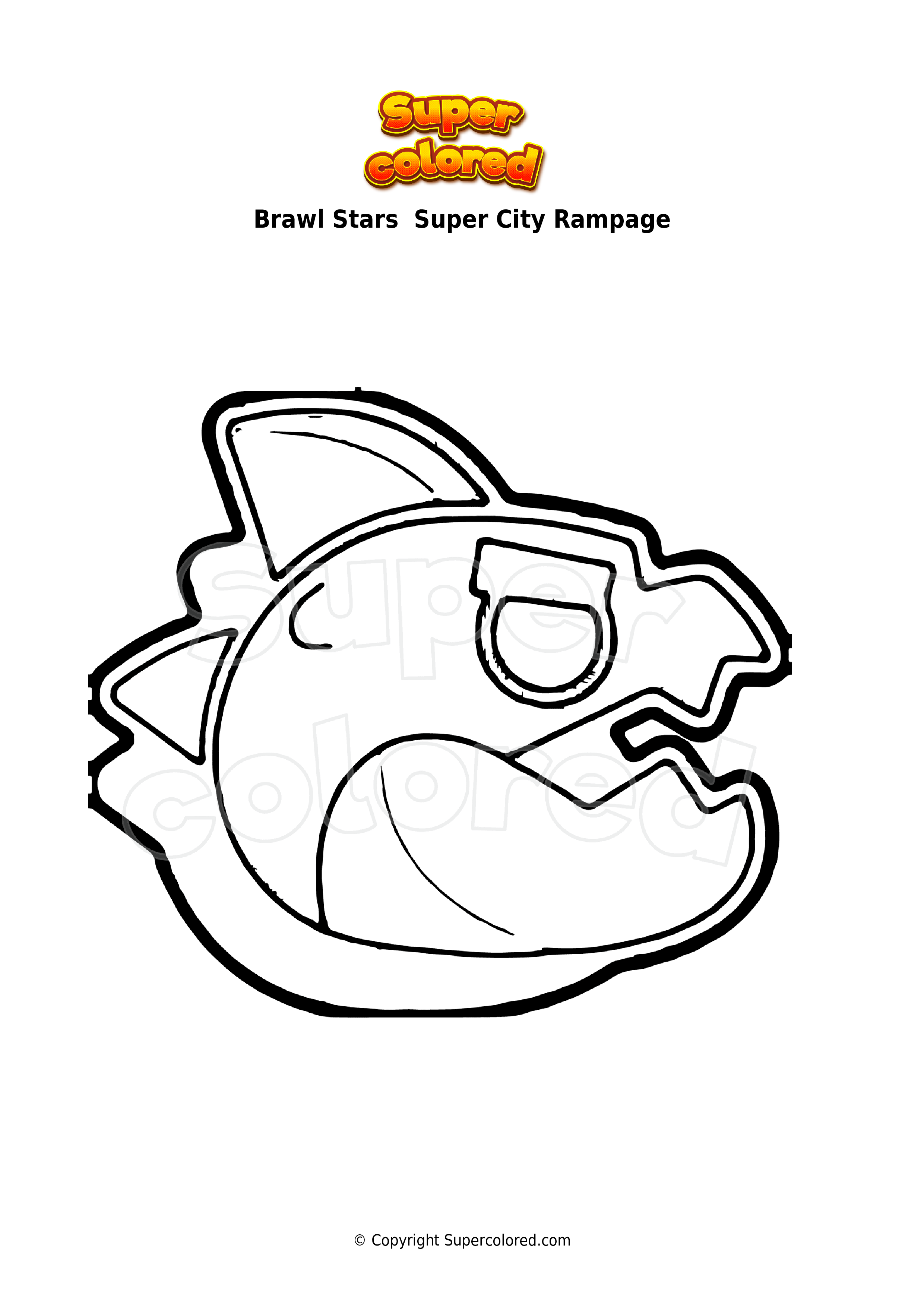 Coloring Page Brawl Stars Super City Rampage Supercolored