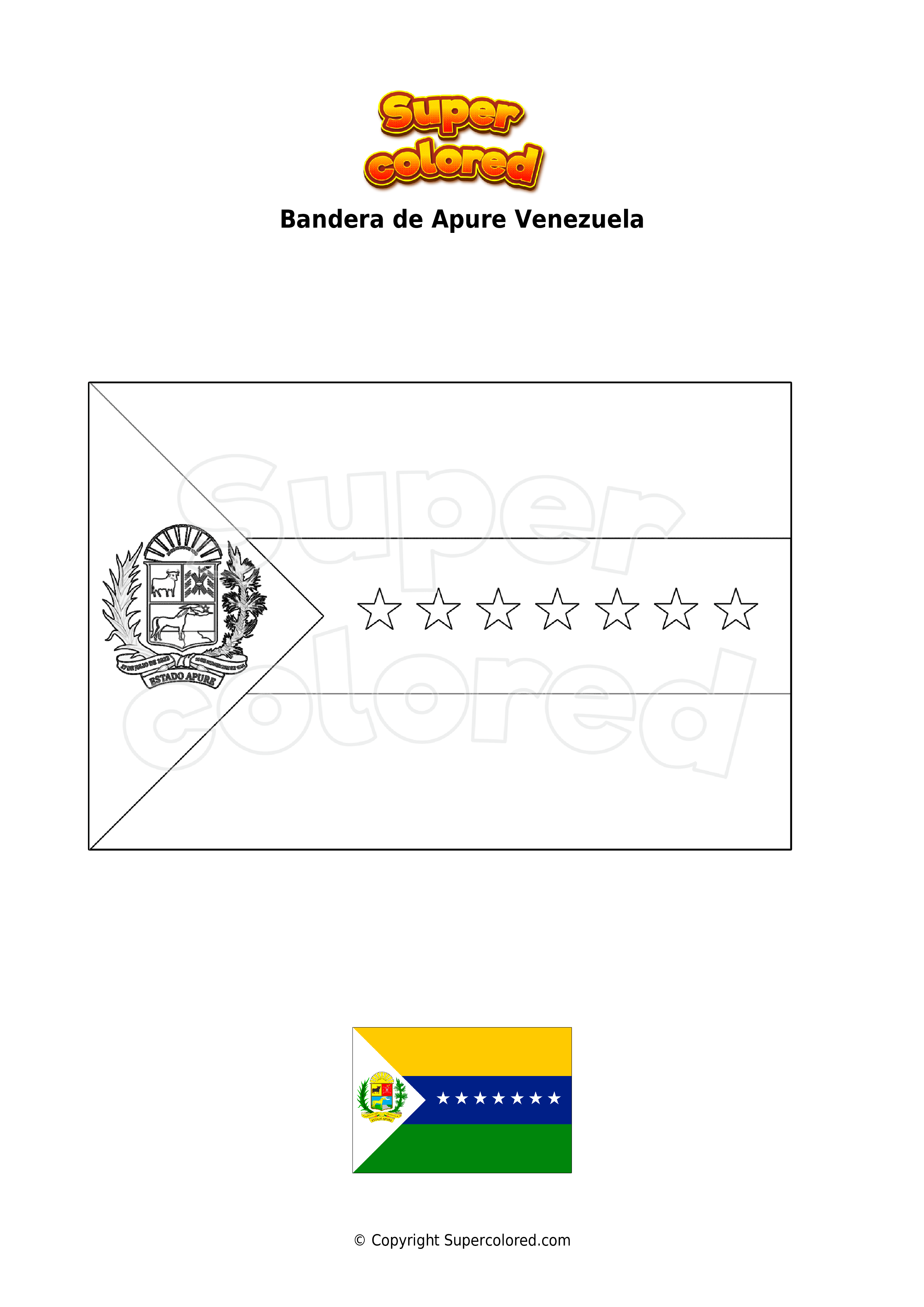 Bandera Para Colorear De Venezuela Images