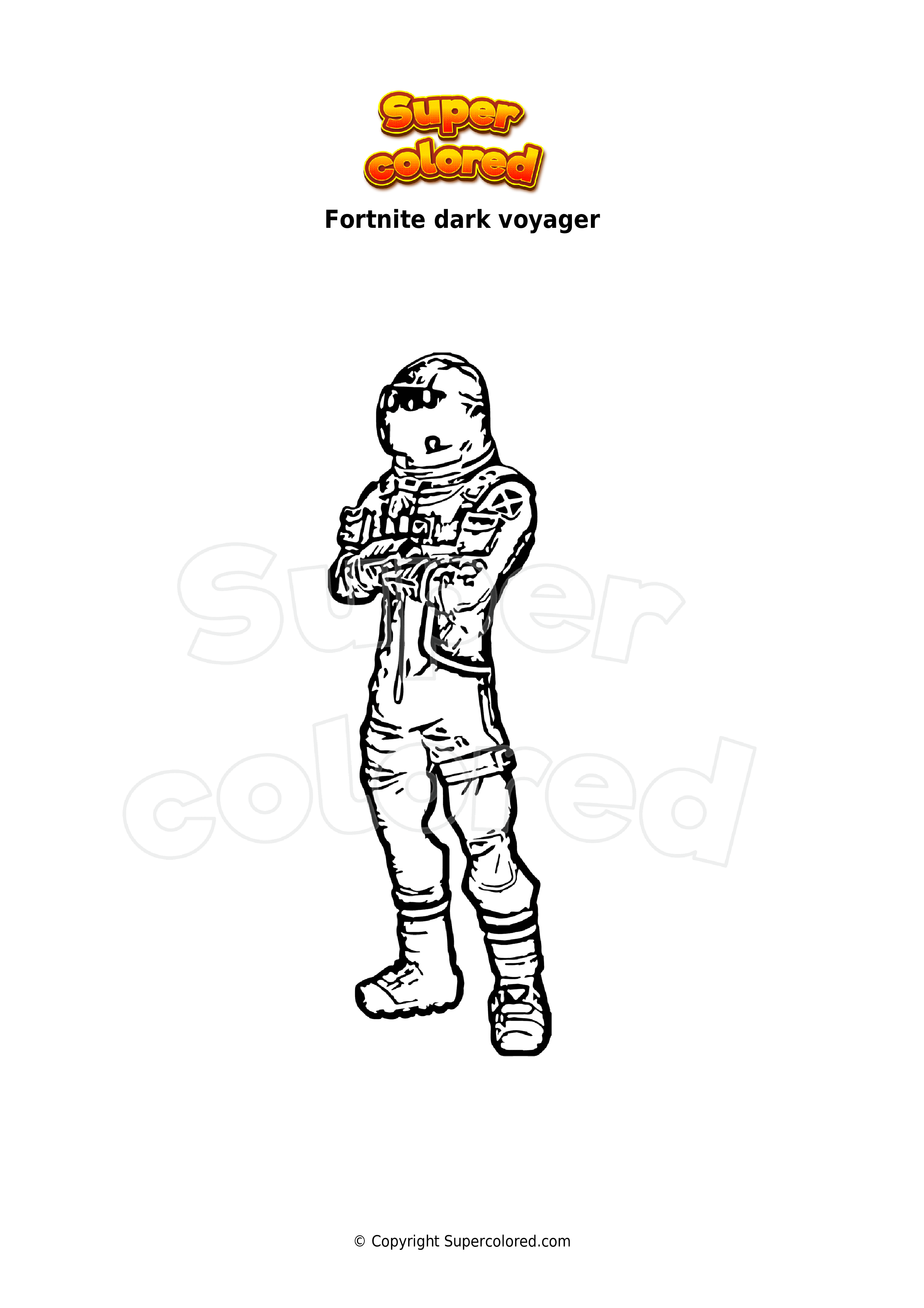 Dibujo Para Colorear Fortnite Dark Voyager Supercolored