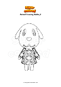 Ausmalbild Animal Crossing Goldie_2