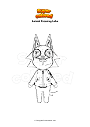 Ausmalbild Animal Crossing Lobo
