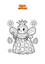 Ausmalbild Bienenkönigin