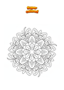 Ausmalbild Blumen Mandala Zentangle