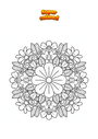 Ausmalbild Blumen Mandala Zentangle