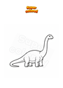 Ausmalbild Diplodocus