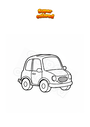 Ausmalbild Einfaches Auto