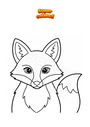 Ausmalbild Erwachsener Fuchs