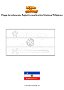Ausmalbild Flagge der autonomen Region im muslimischen Mindanao Philippinen