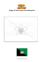 Ausmalbild Flagge der Enga Provinz Papua-Neuguinea