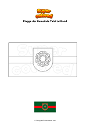 Ausmalbild Flagge der Gemeinde Talsi Lettland
