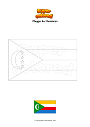 Ausmalbild Flagge der Komoren