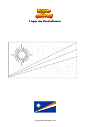 Ausmalbild Flagge der Marshallinseln