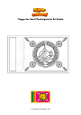 Ausmalbild Flagge der Nord-Zentralprovinz Sri Lanka