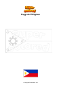 Ausmalbild Flagge der Philippinen
