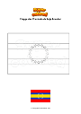 Ausmalbild Flagge der Provincia de Loja Ecuador