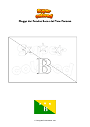 Ausmalbild Flagge der Provinz Bocas del Toro Panama