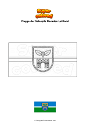 Ausmalbild Flagge der Salaspils Novaden Lettland
