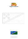 Ausmalbild Flagge der Salomonen