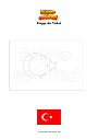 Ausmalbild Flagge der Türkei