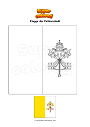 Ausmalbild Flagge der Vatikanstadt