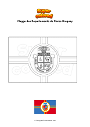 Ausmalbild Flagge des Departamento de Flores Uruguay