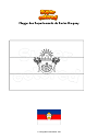 Ausmalbild Flagge des Departamento de Rocha Uruguay