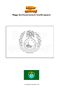 Ausmalbild Flagge des Gouvernements Ismailia Ägypten
