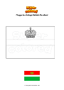 Ausmalbild Flagge des Kaluga-Gebiets Russland