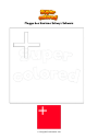 Ausmalbild Flagge des Kantons Schwyz Schweiz