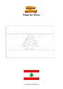 Ausmalbild Flagge des Libanon