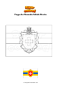 Ausmalbild Flagge des Rivnenska-Gebiets Ukraine