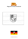 Ausmalbild Flagge des Saarlandes Deutschland