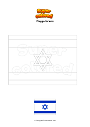Ausmalbild Flagge Israels
