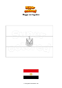 Ausmalbild Flagge von Ägypten