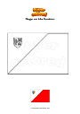 Ausmalbild Flagge von Alba Rumänien