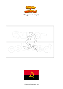 Ausmalbild Flagge von Angola