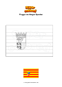 Ausmalbild Flagge von Aragon Spanien