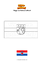 Ausmalbild Flagge von Baldone Lettland