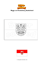 Ausmalbild Flagge von Brandenburg Deutschland