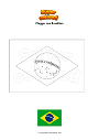 Ausmalbild Flagge von Brasilien