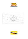 Ausmalbild Flagge von Brunei