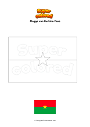 Ausmalbild Flagge von Burkina Faso