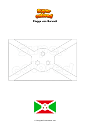Ausmalbild Flagge von Burundi