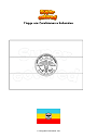 Ausmalbild Flagge von Cundinamarca Kolumbien