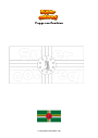 Ausmalbild Flagge von Dominica