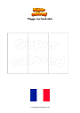 Ausmalbild Flagge von Frankreich