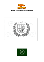 Ausmalbild Flagge von Gilgit Baltistan Pakistan
