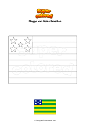 Ausmalbild Flagge von Goiás Brasilien