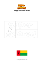 Ausmalbild Flagge von Guinea Bissau