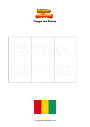 Ausmalbild Flagge von Guinea